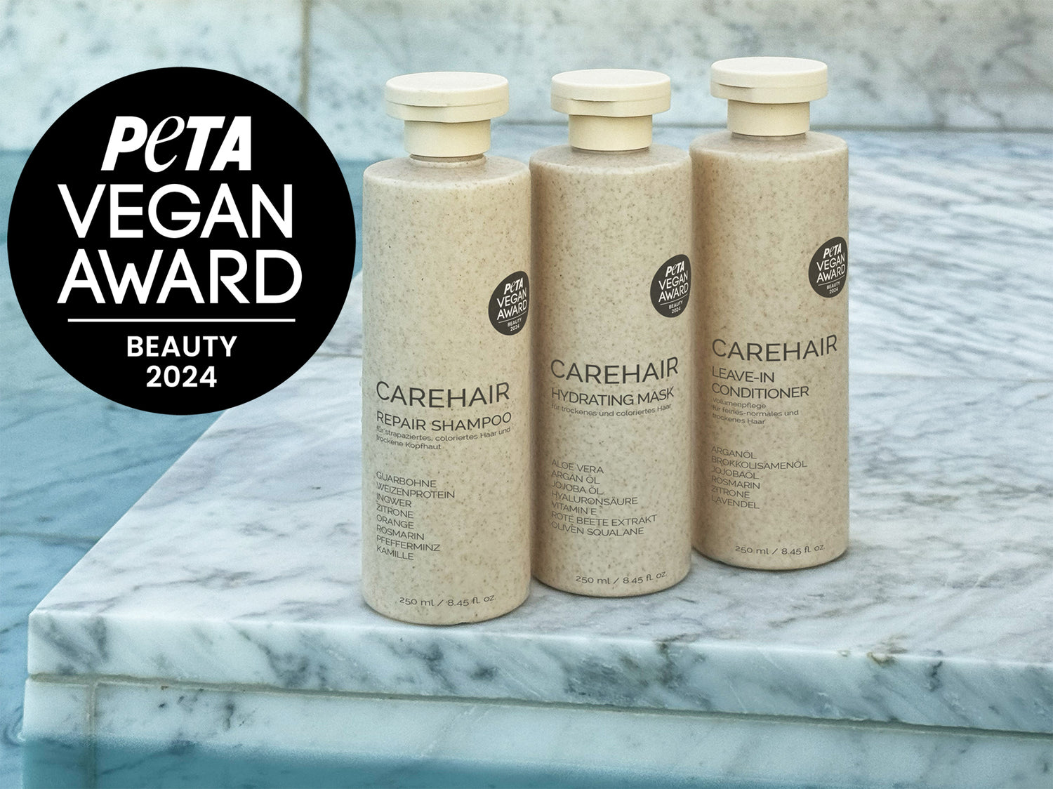 Vegane Haarpflegeserie PETA VEGAN AWARD 2024